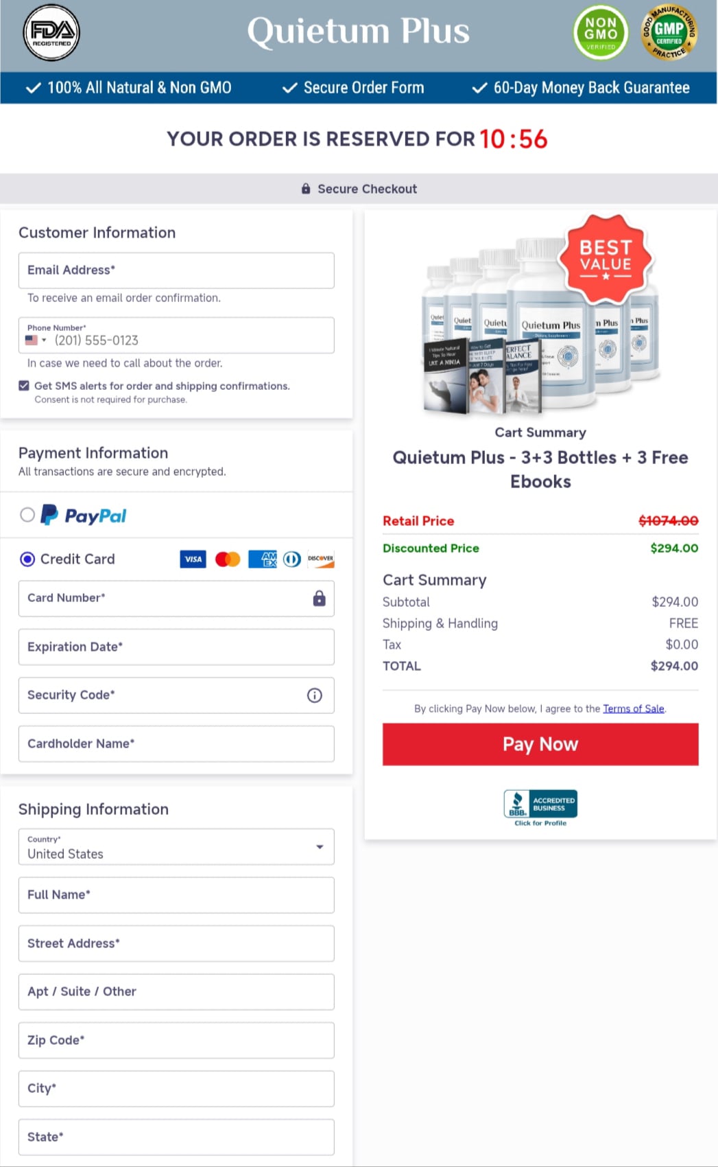 Quietum Plus Checkout